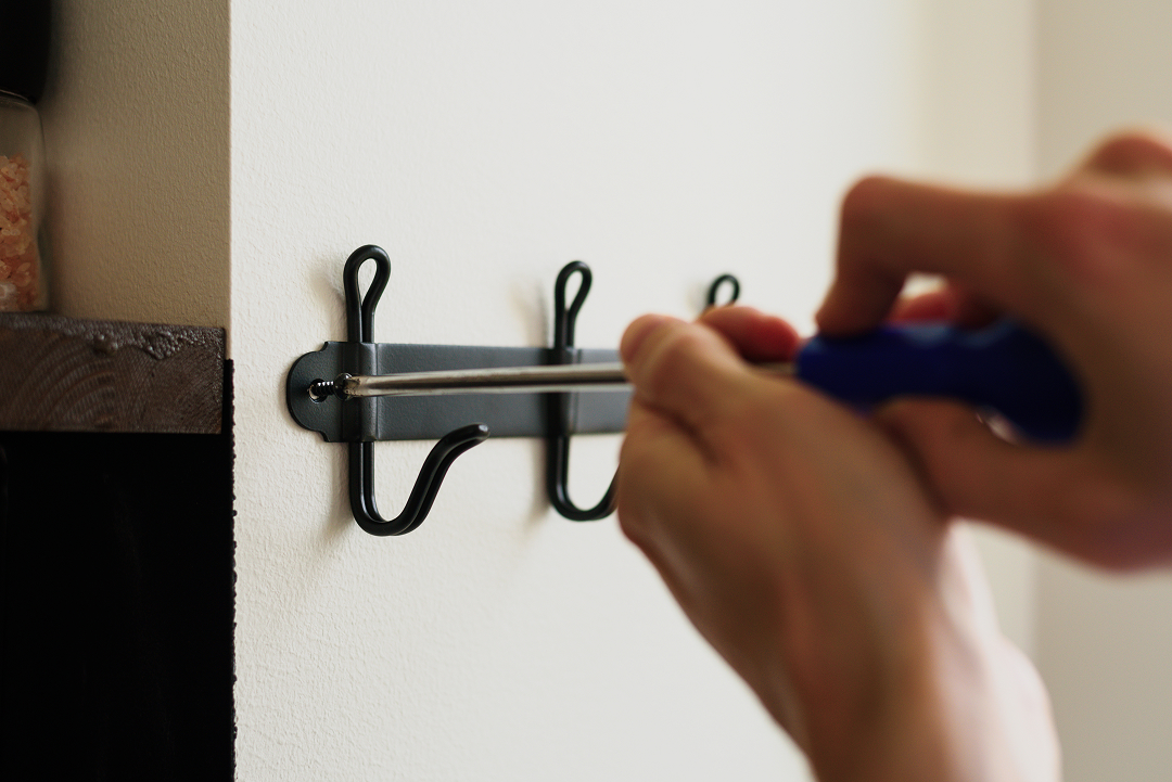 Shelf, coat rack or mirror mounting