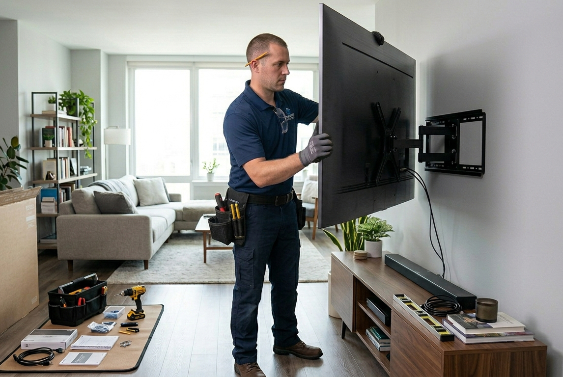 TV wall mounting